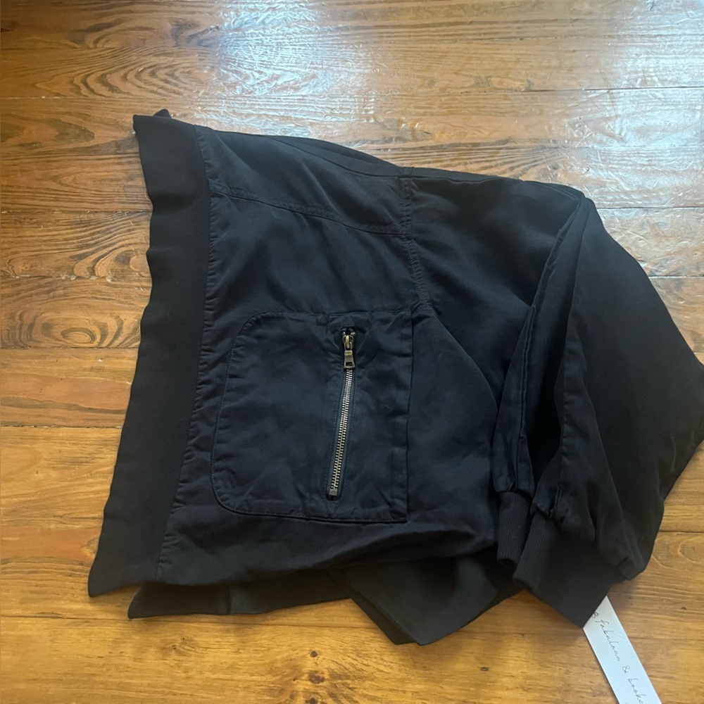 Young Fabulous & Broke Black Bomber Jacket with Gold Zippers - Picture 12 of 16